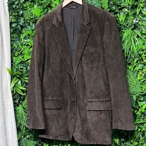 Gap Blazer Men's Large Two Button Corduroy Dark Brown Sport Coat Jacket